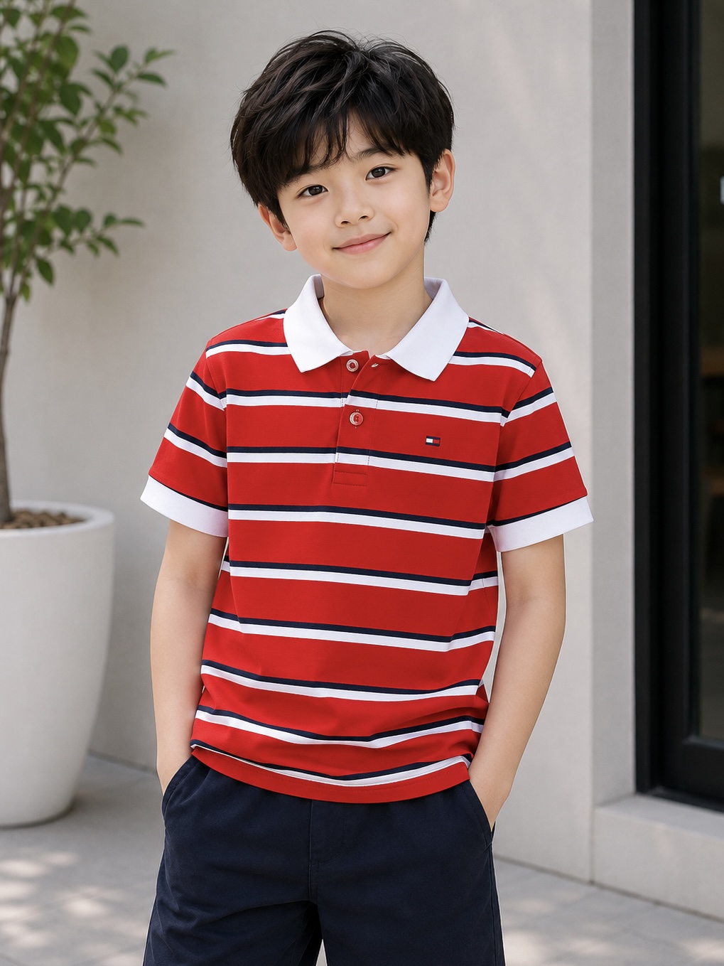 Heritage Stripe Polo for Boys
