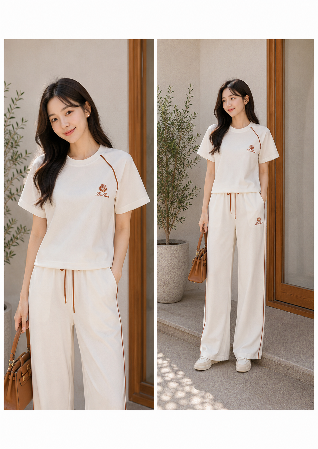 Ivory Luxe Athleisure Co-ord Set