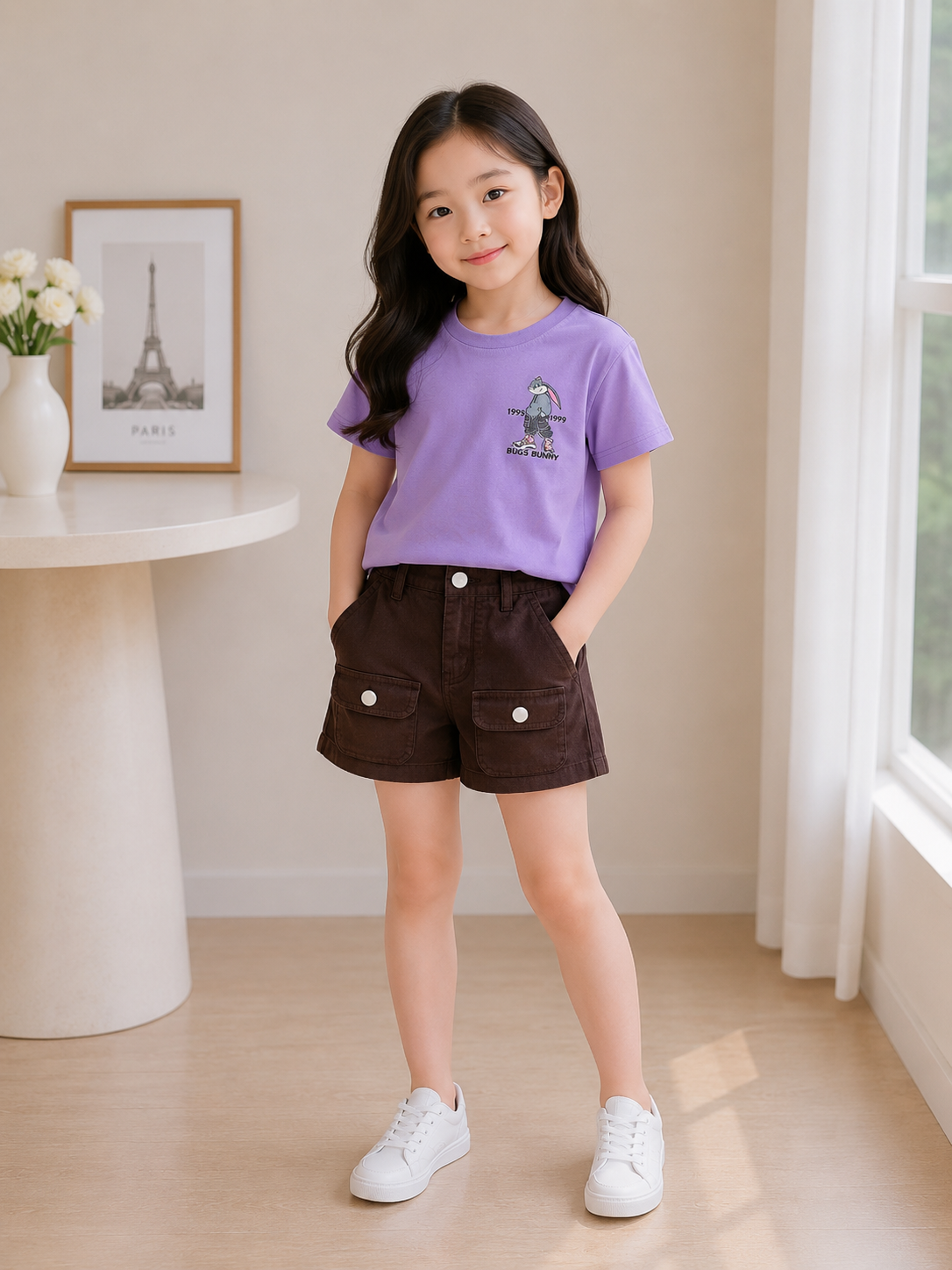 Bunny Charm Pocket Shorts Co-ord Set