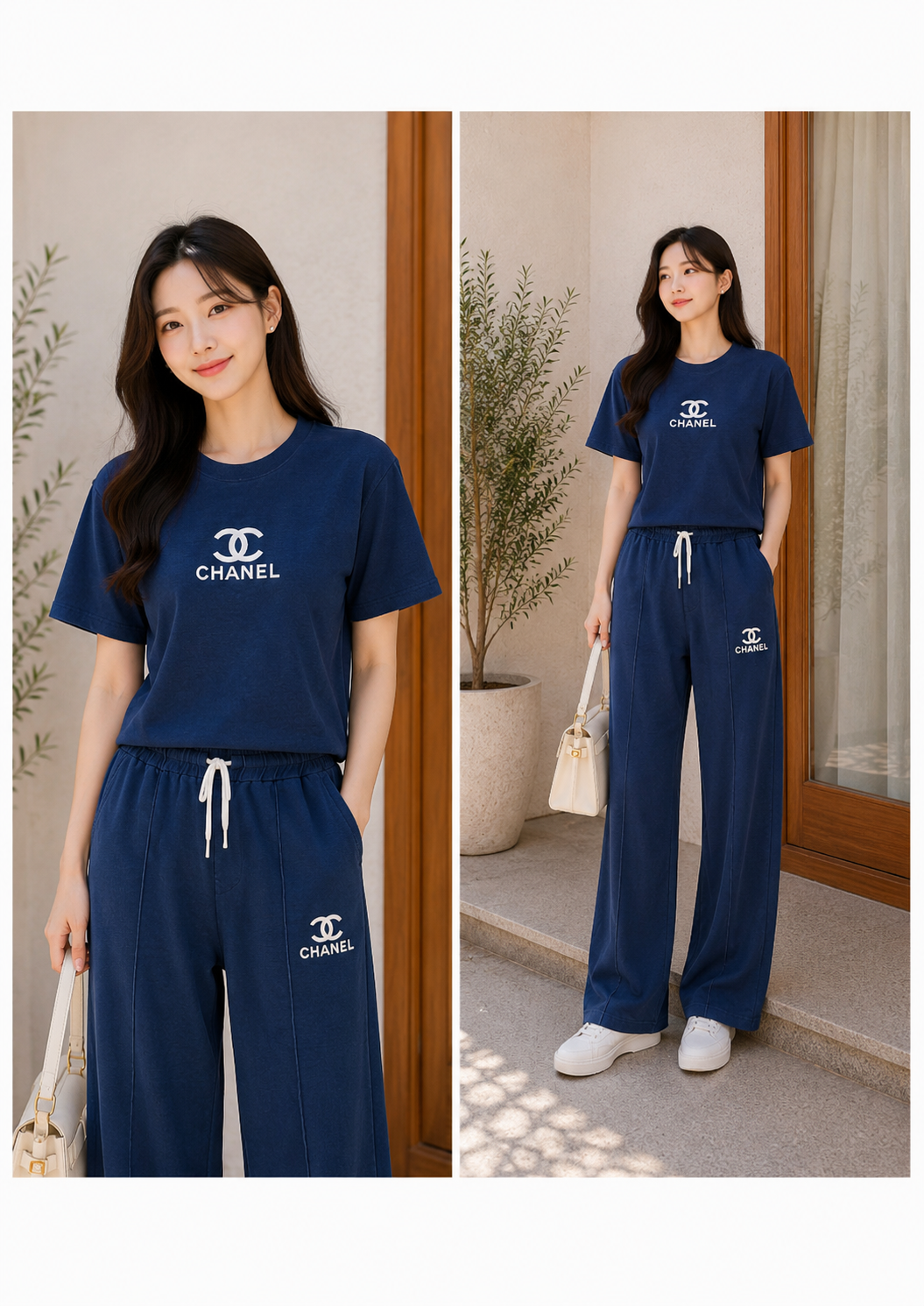 Midnight Blue Luxe Lounge Co-Ord Set
