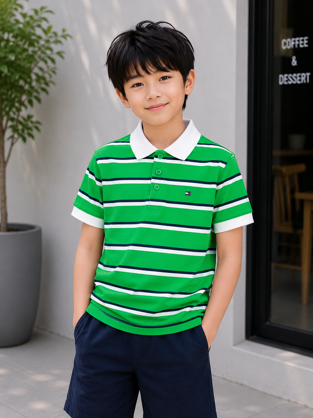 Premium Stripe Play Polo