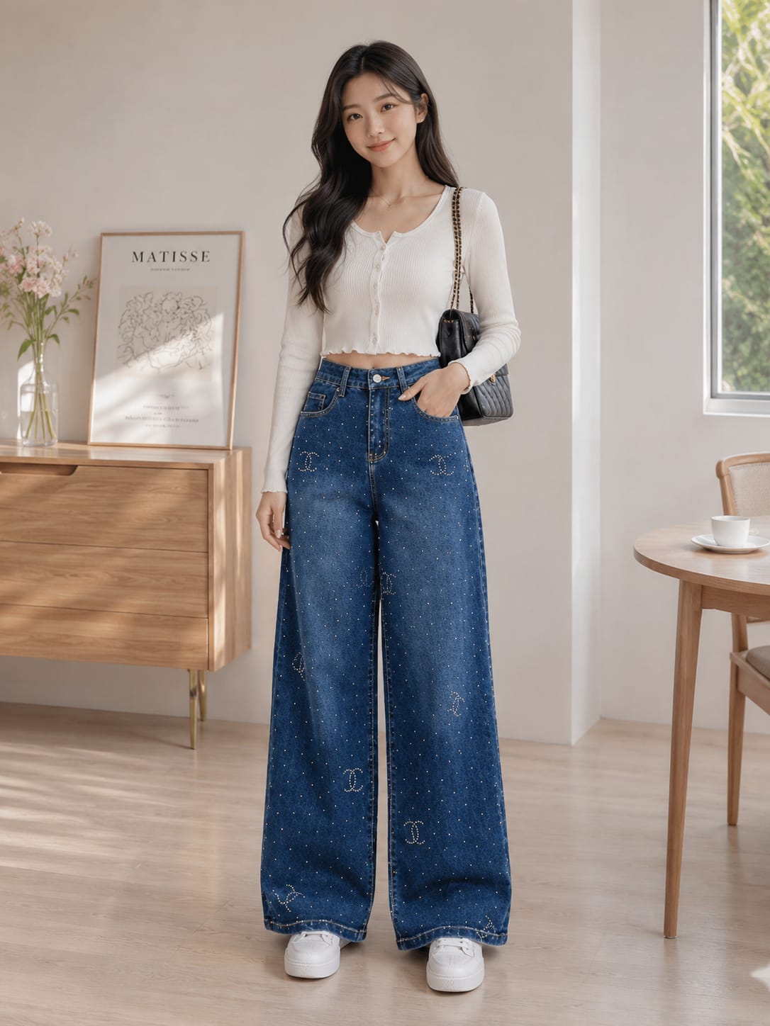 Luxe Spark Wide-Leg Jeans