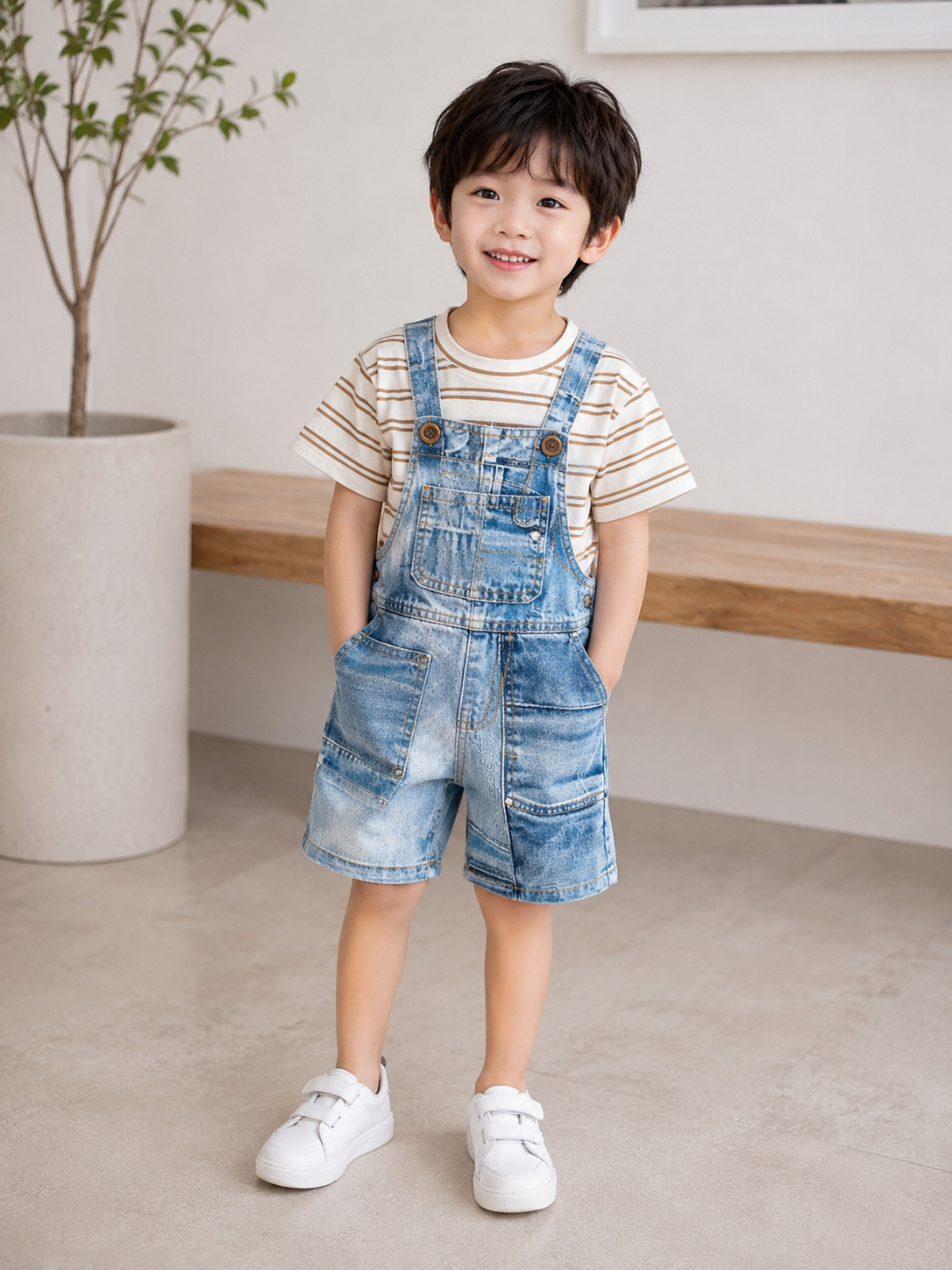 Tiny Trendsetter Dungaree Outfit