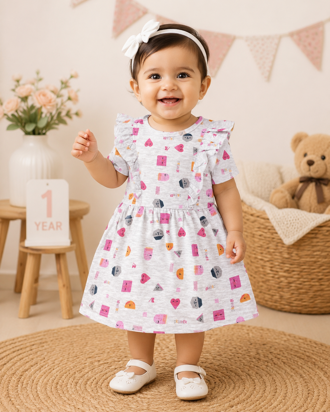 Sweet Smiles Printed Dress