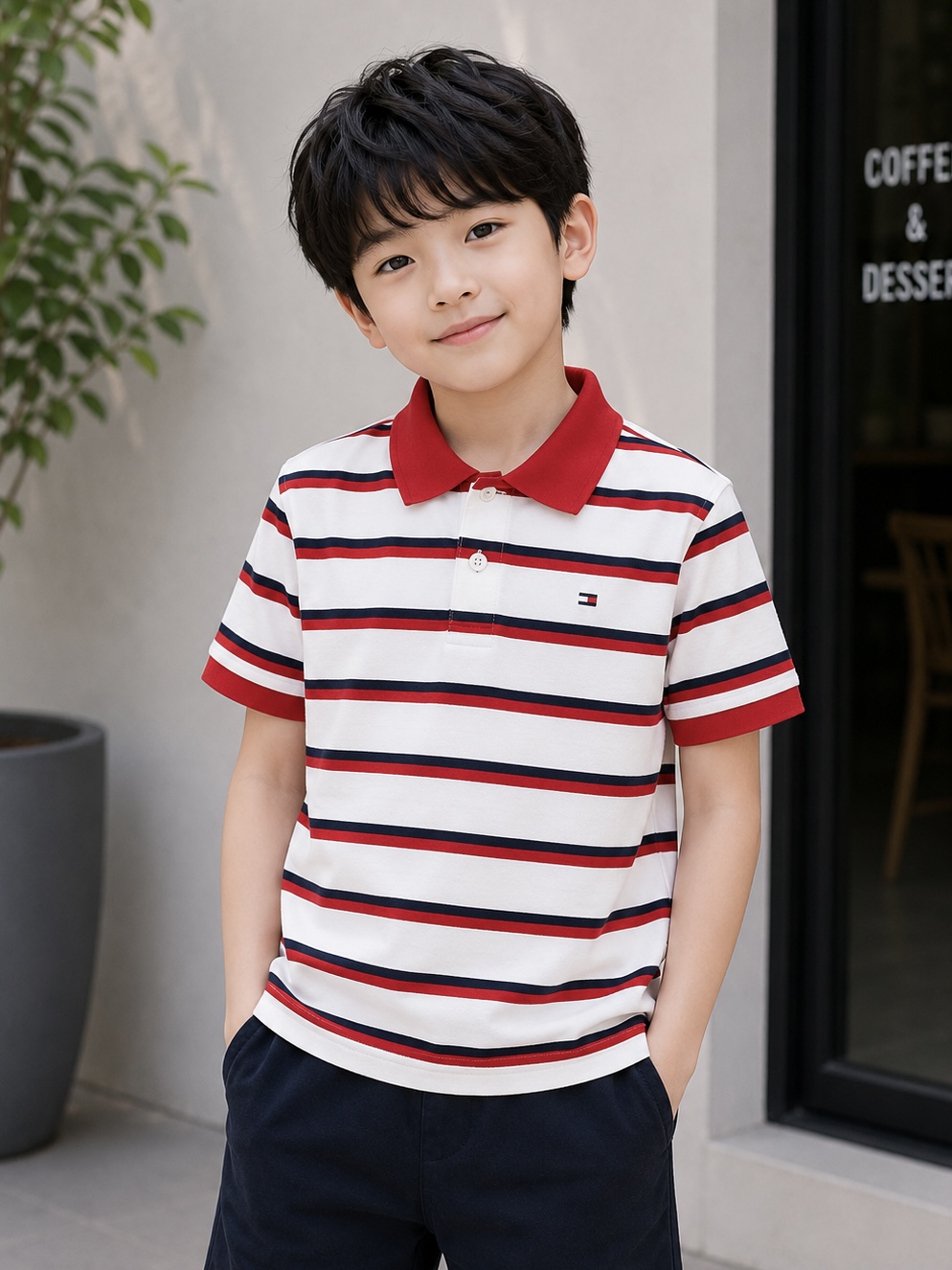 Junior Heritage Stripe Polo