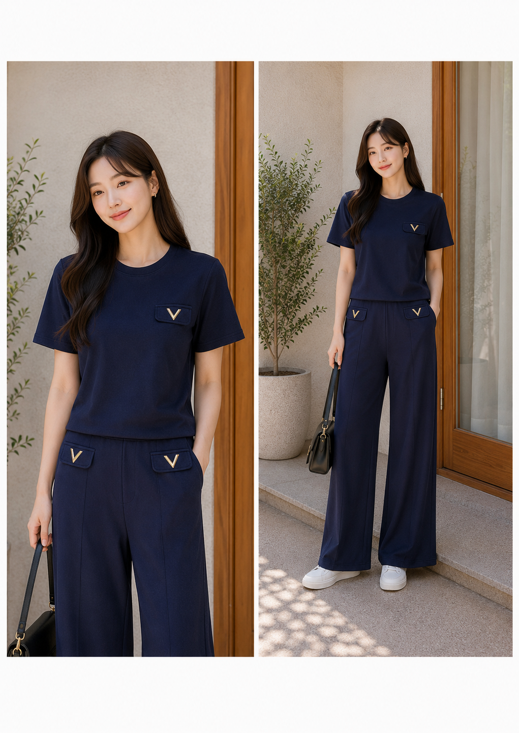 Midnight Luxe Wide-Leg Co-ord Set
