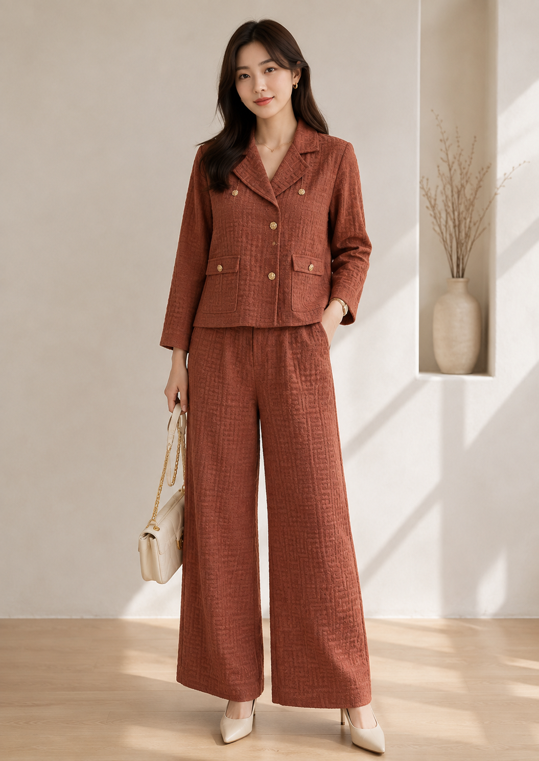 Signature Textured Blazer Co-Ord Set