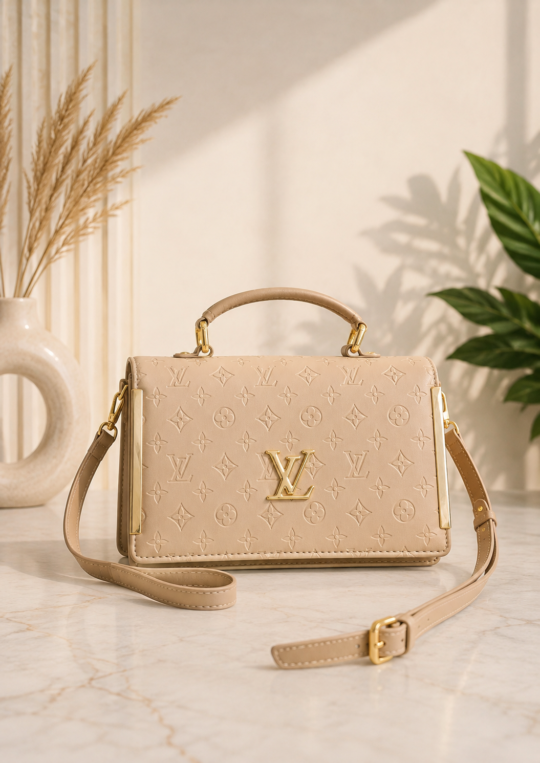 Blush Royale Monogram Satchel