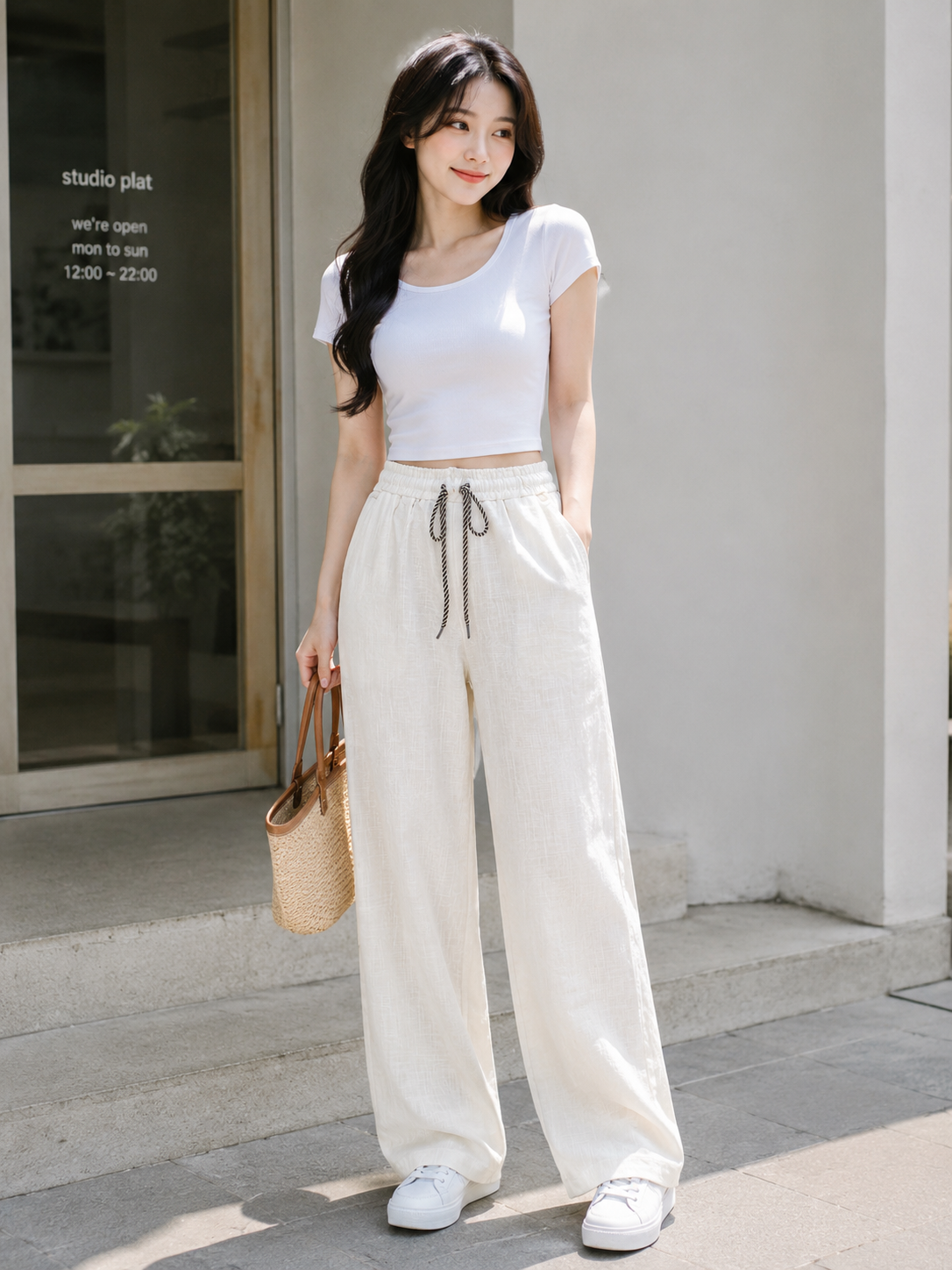 Breeze Drawstring Wide-Leg Lounge Pants