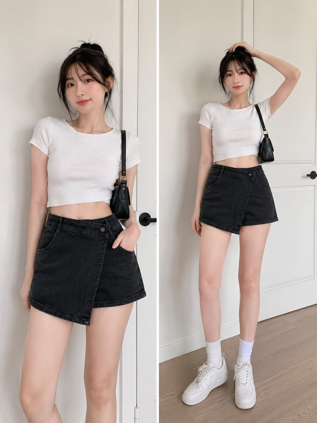 Urban Edge Wrap Denim Skort