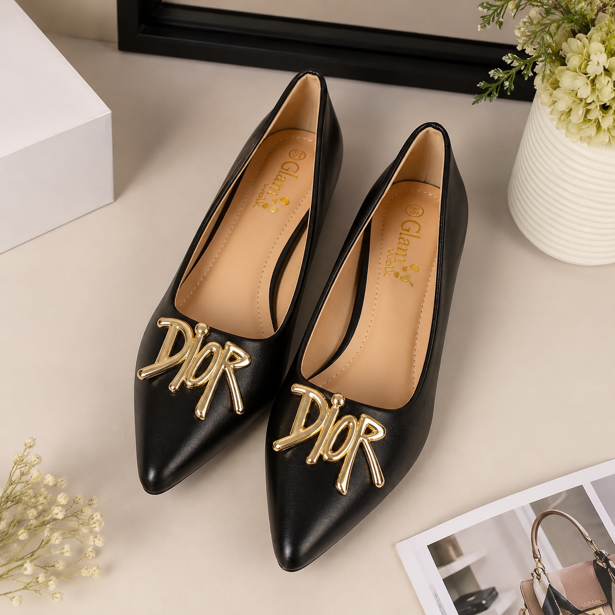 Signature Pointed Heel Pumps