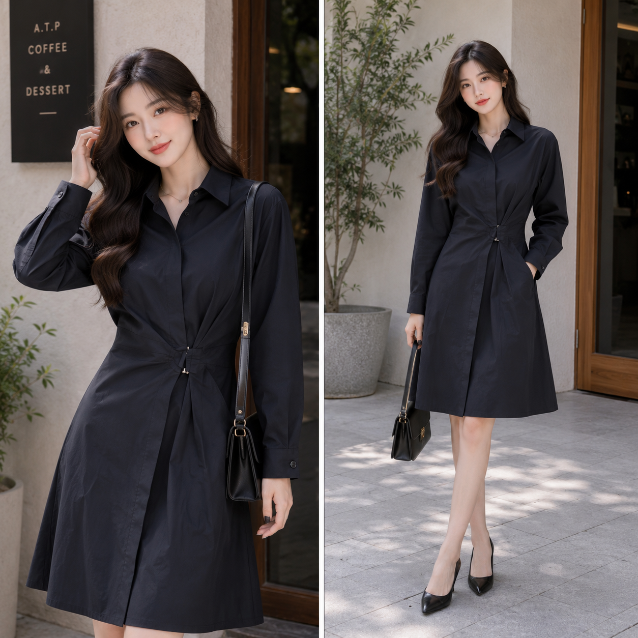 Midnight Muse Shirt Dress