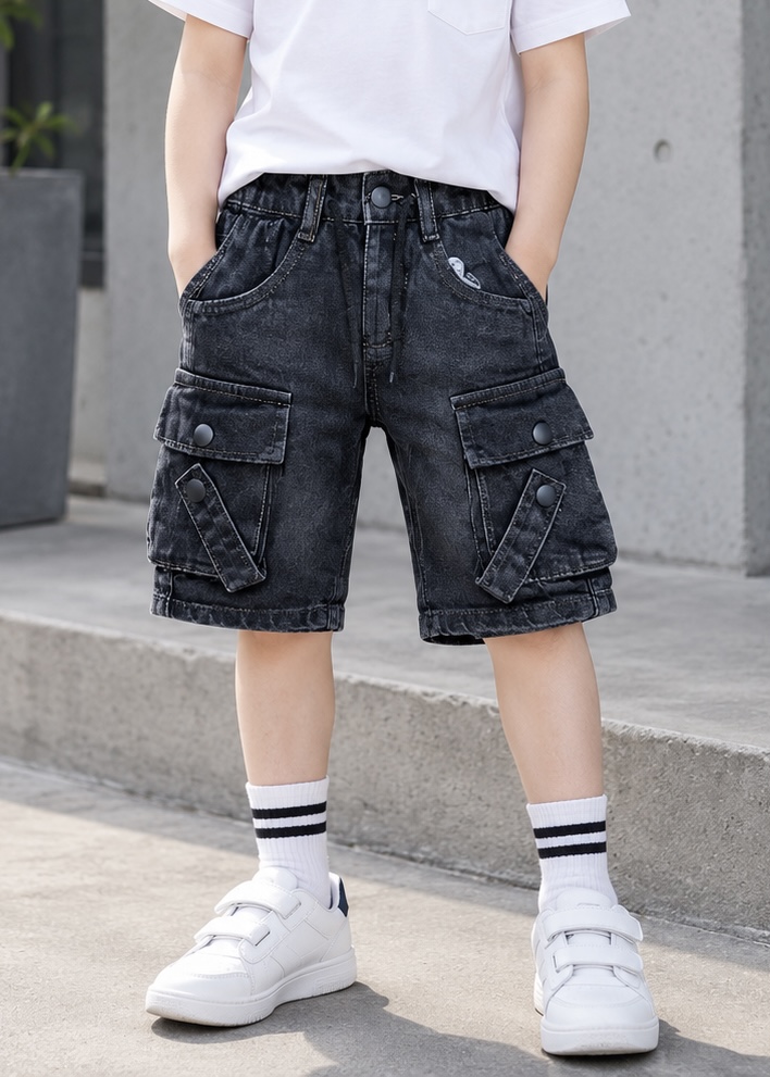 Kids Urban Utility Denim Cargo Shorts