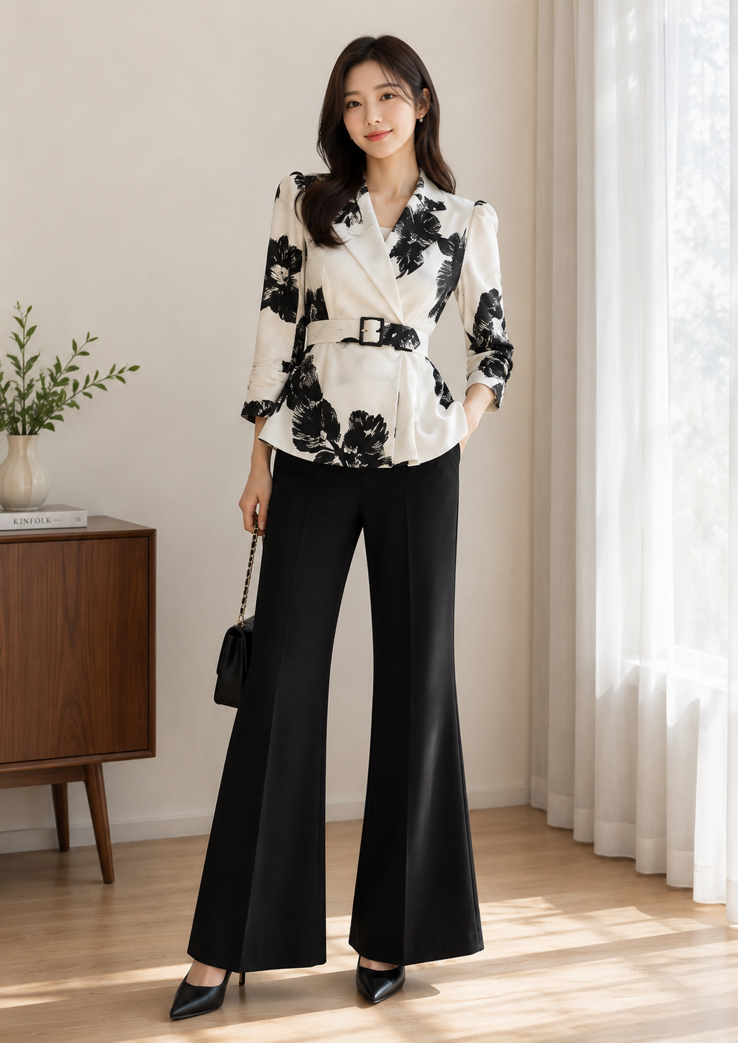 Botanical Belted Blazer Co-Ord Set