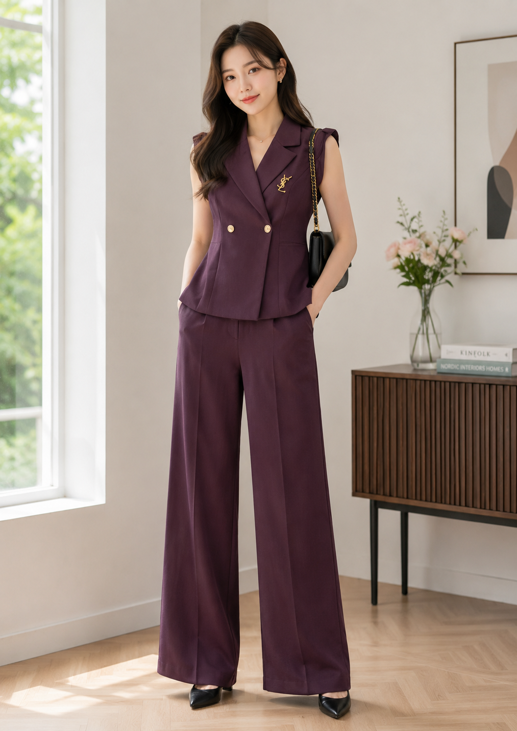 Executive Sleeveless Blazer Co-Ord Set