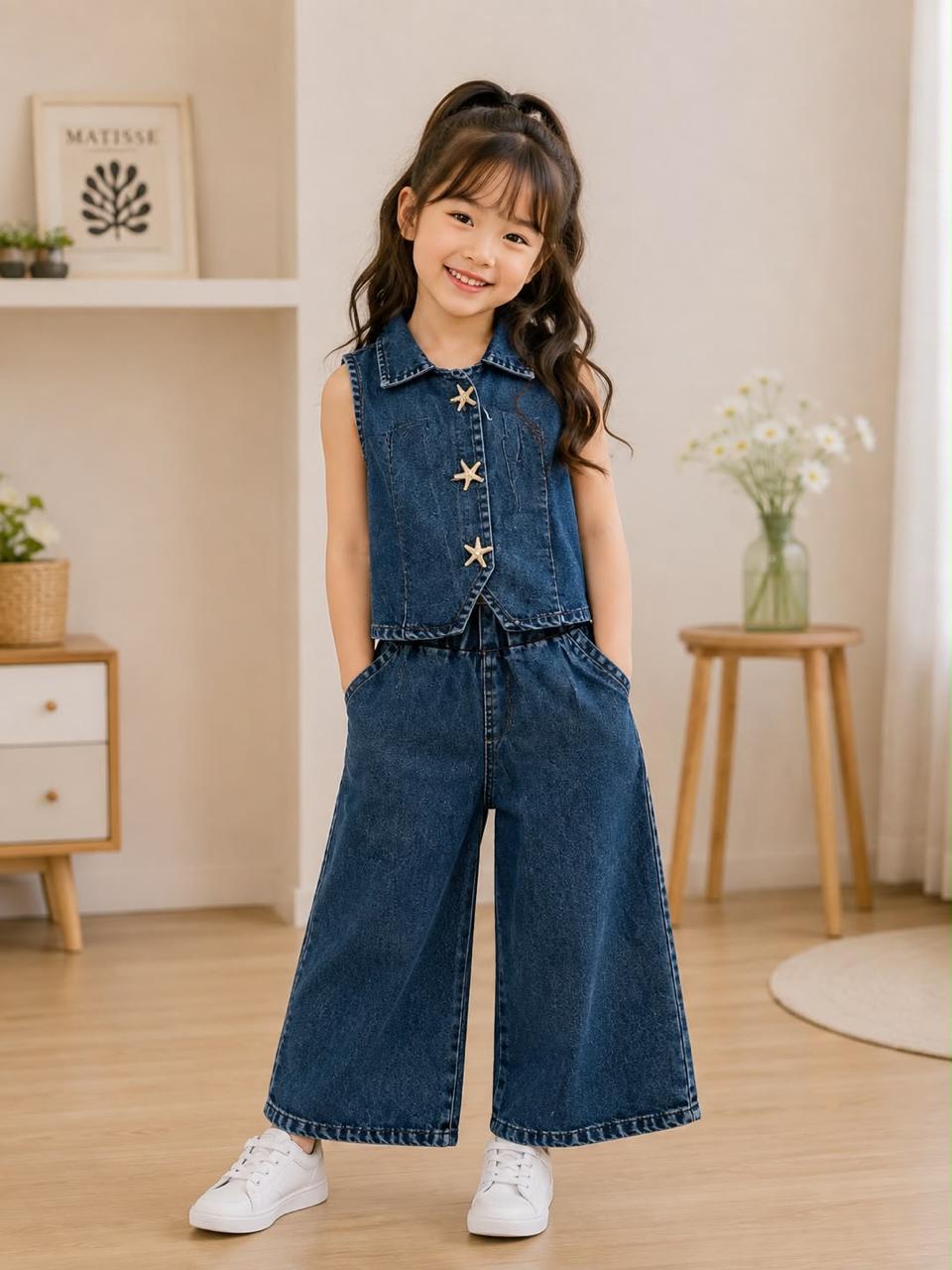 Star Charm Denim Co-Ord Set