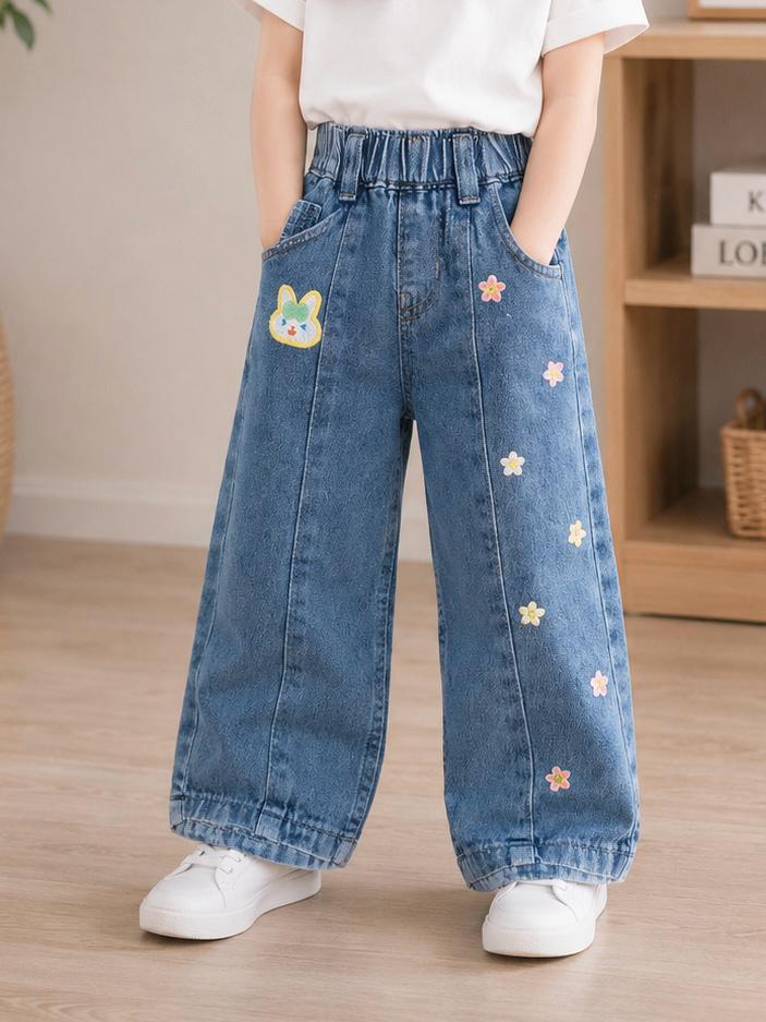 Daisy Bloom Wide-Leg Jeans