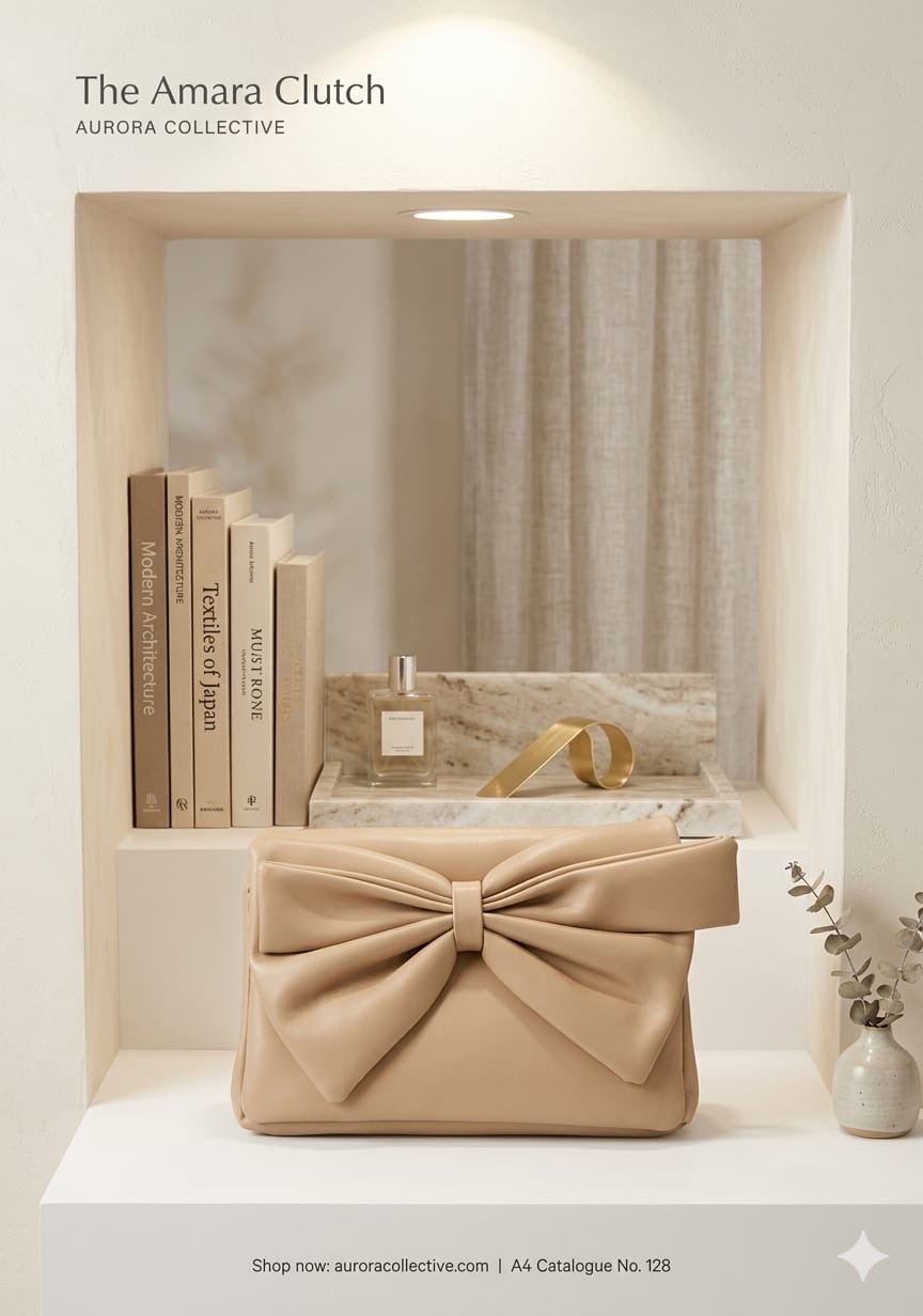 Elegant Bow Clutch Shoulder Bag